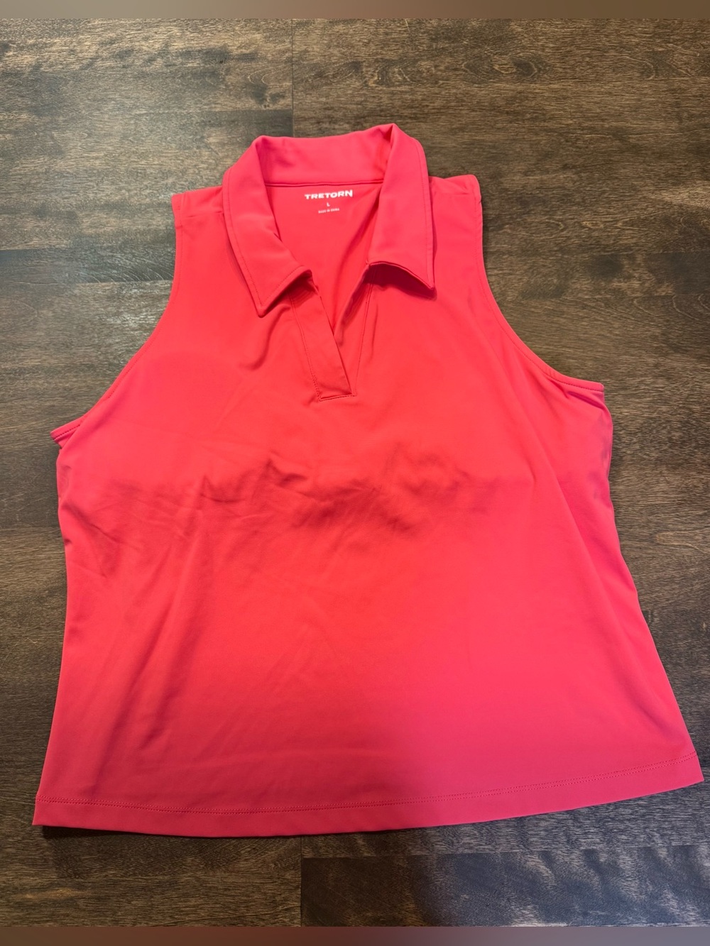 Tretorn Women's Sleeveless Polo Tank - Hot Pink Golf Tennis Outdoor Built in Bra